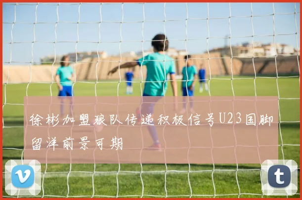 徐彬加盟狼队传递积极信号U23国脚留洋前景可期